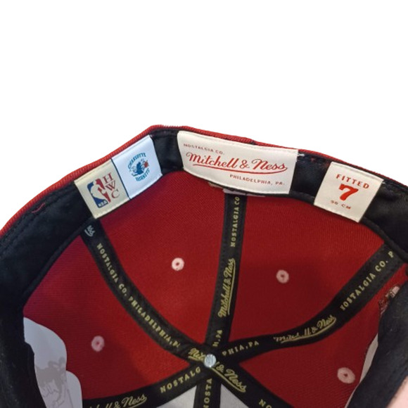 Mitchell & Ness Maroon Brown HWC Charlotte Hornets NBA Dynasty Fitted Mens 7 NWT - Picture 6 of 6